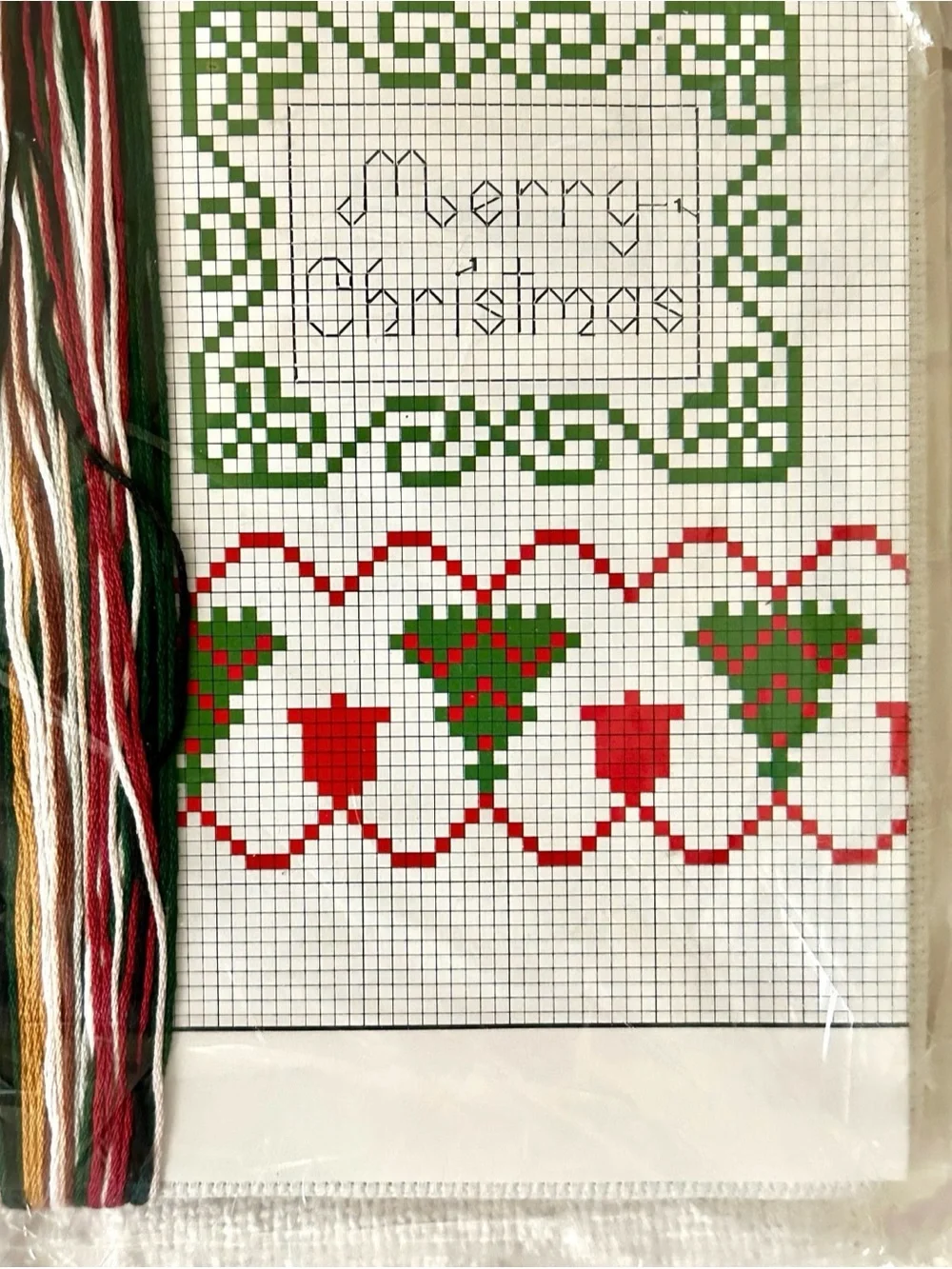 Vintage 1986 Sunset Counted Cross Stitch Kit Saint Nicholas Christmas Sampler